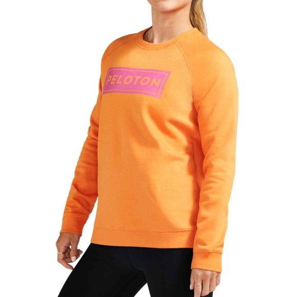Peloton Classic Crewneck Sweatshirt Orange Size Small - Picture 1 of 5
